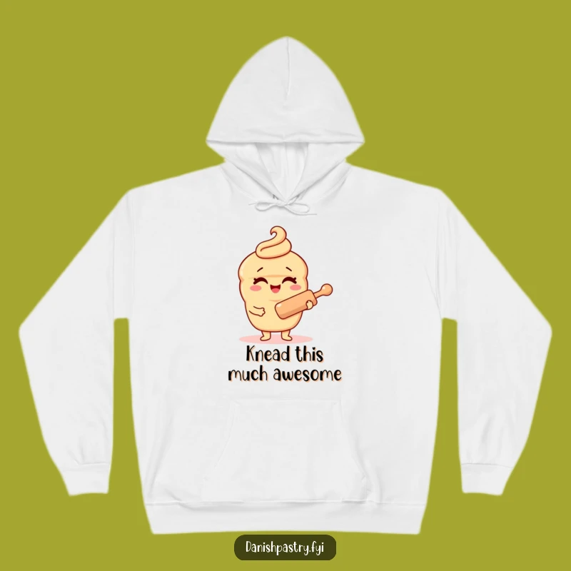 Funny Danish Pastry Hoodie - Cozy Winking Baker Design for Warm Giggles