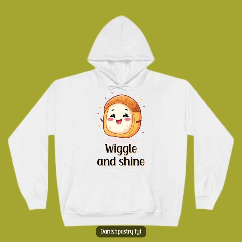 Funny Cozy Danish Pastry Wiggle Hoodie: Warm, Joyful Sprinkled Gift