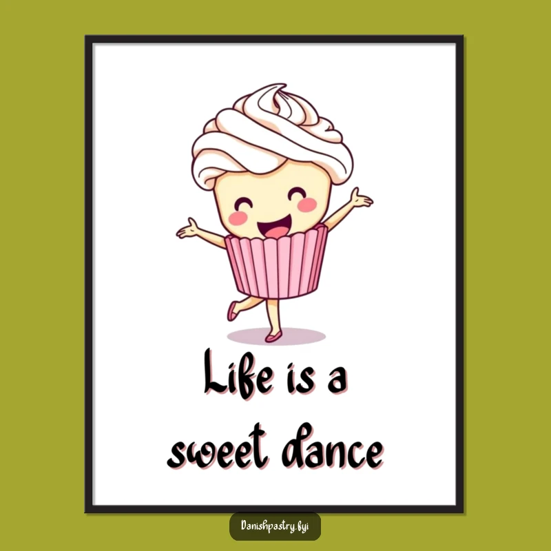 Free Printable Wall Art: Funny Cupcake Pirouette Decor Downloadable Art