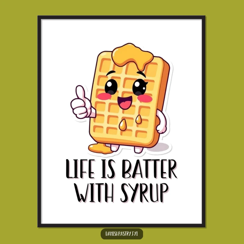 Free Printable Wall Art: Funny Waffle Thumbs-Up Decor