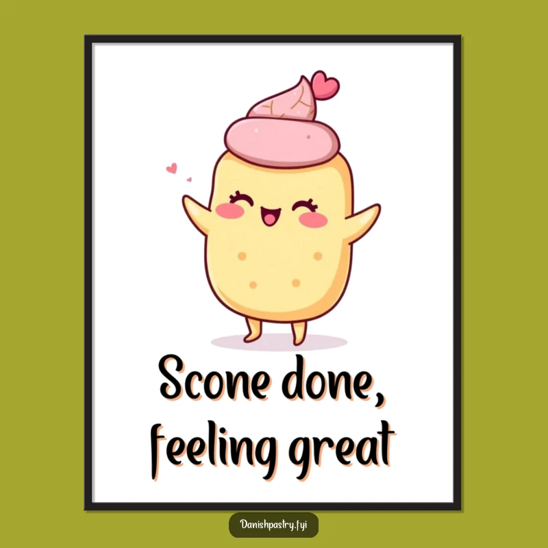 Free Printable Wall Art: Giddy Scone Shimmy Funny Downloadable Art