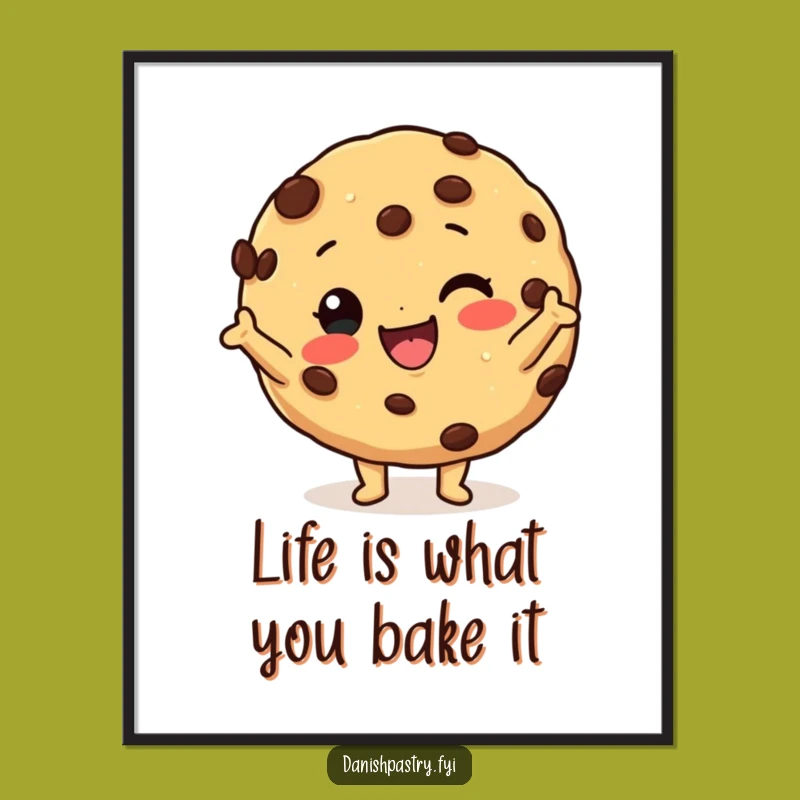 Free Printable Wall Art: Silly Cookie Funny Decor Downloadable, Quirky Treat Art Gift