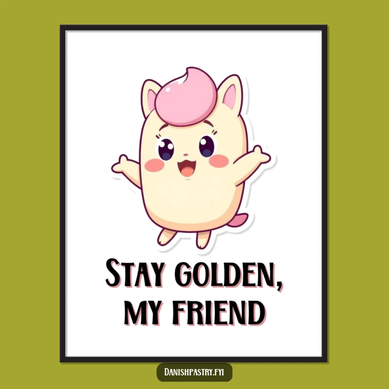 Free Printable Wall Art: Twinkie Character Joyful Jump Funny Downloadable Decor