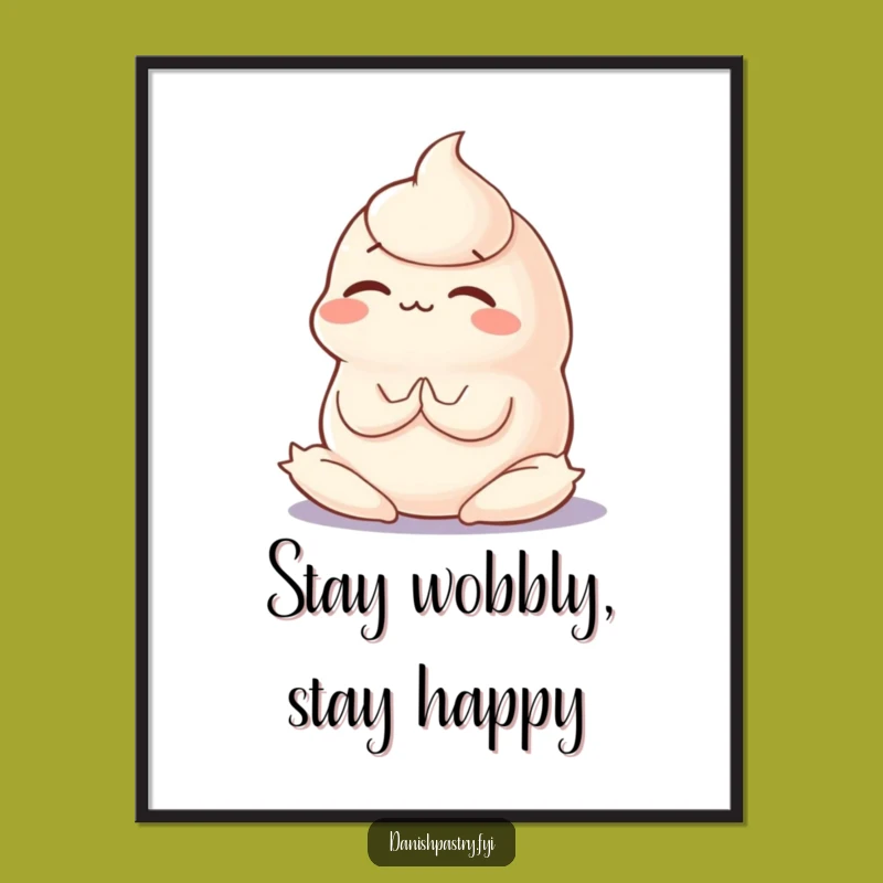 Funny Free Printable Wall Art: Panna Cotta Yoga - Quirky Decor