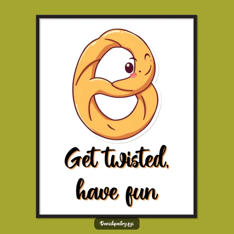 Funny Pretzel Printable Wall Art: Free Downloadable Spinning Pastry Art