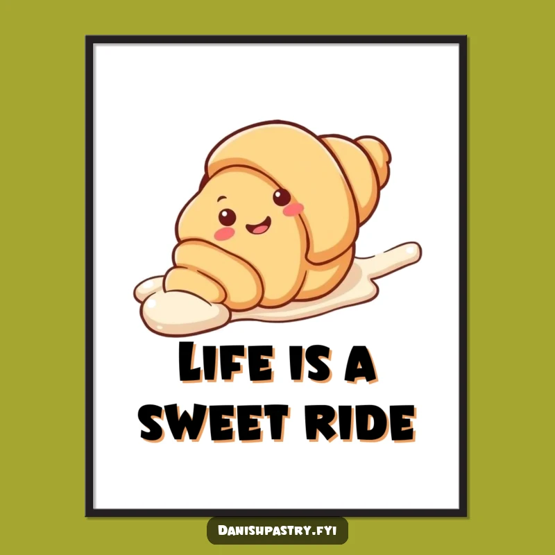 Funny Free Printable Wall Art: Croissant's Icing Adventure - Playful Decor!