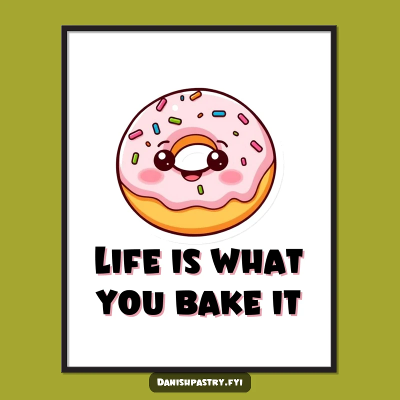 Funny Free Printable Donut Wall Art: Sprinkle Decor Downloadable Art for Kitchen