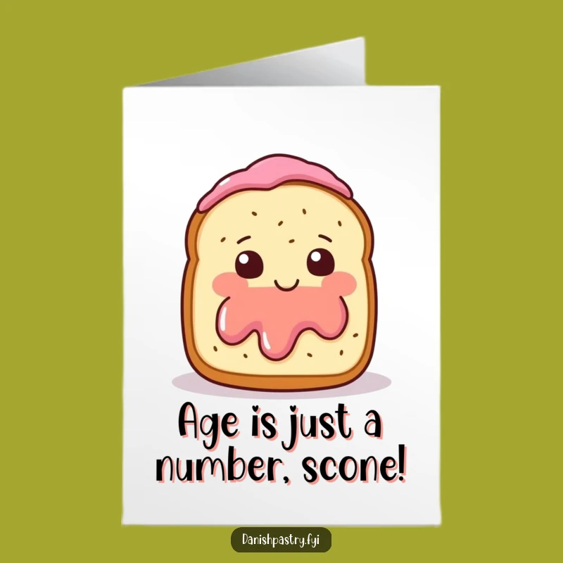 Free Printable Funny Scone Birthday Card: Shy Wave Jam Downloadable Art