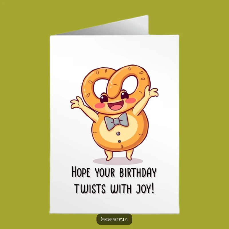 Free Printable Birthday Card: Pretzel Somersault - Funny Downloadable Gift