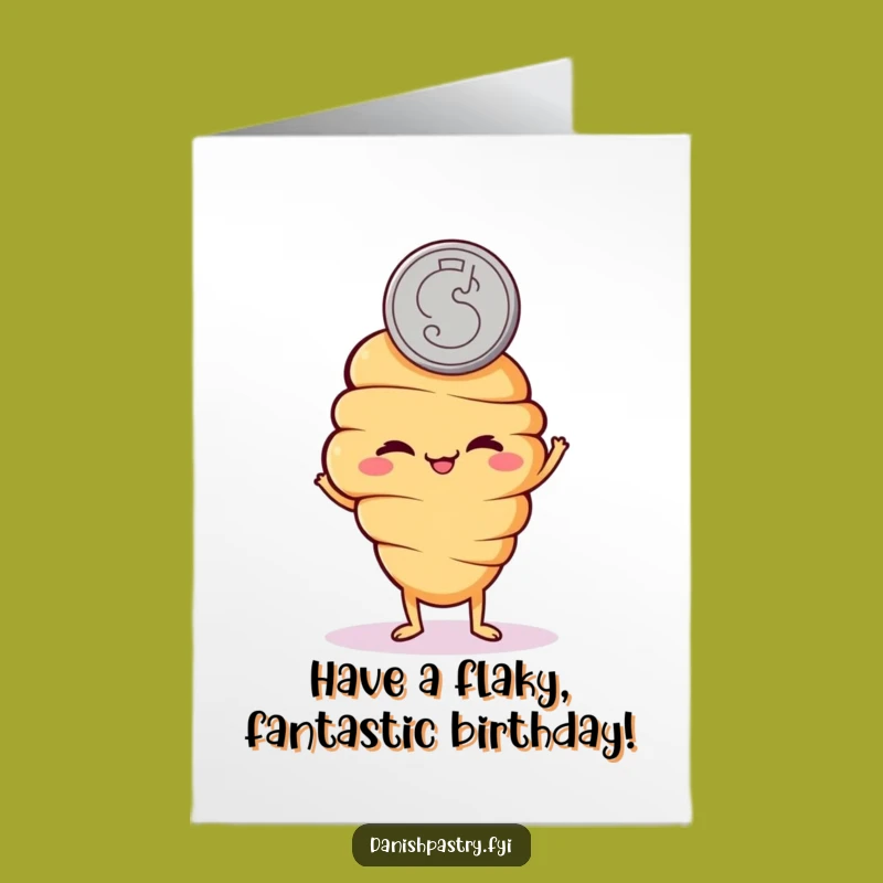 Free Printable Croissant Birthday Card: Funny Downloadable for Sweet Gambles