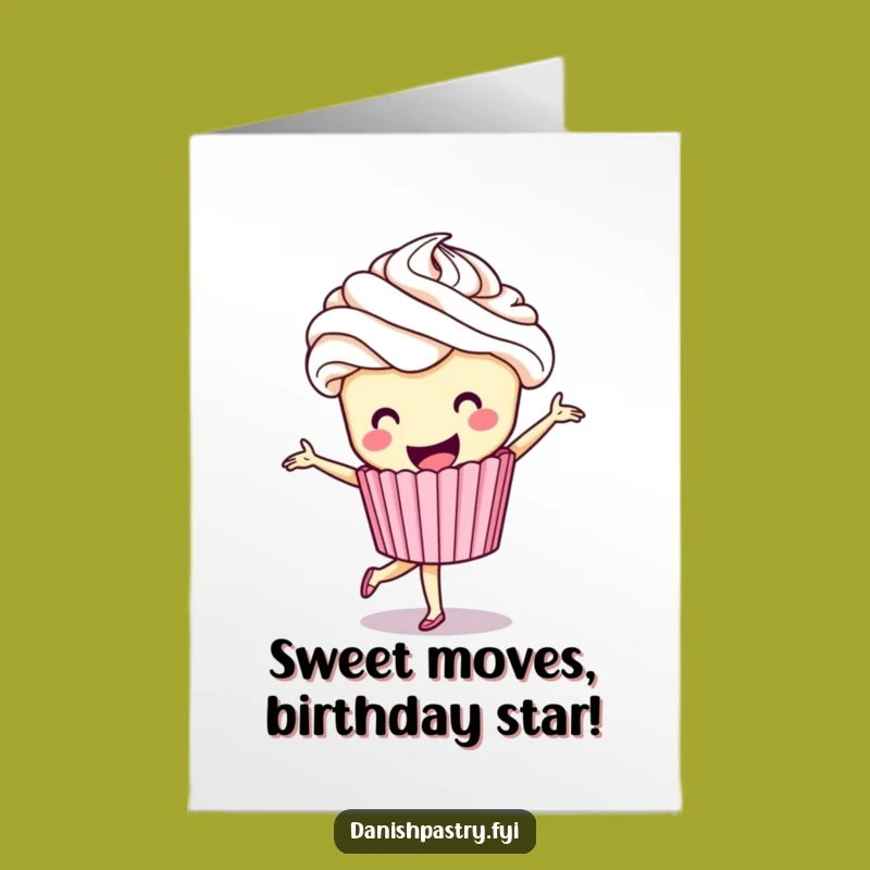 Free Printable Birthday Card: Funny Cupcake Pirouette LOL Downloadable Gift