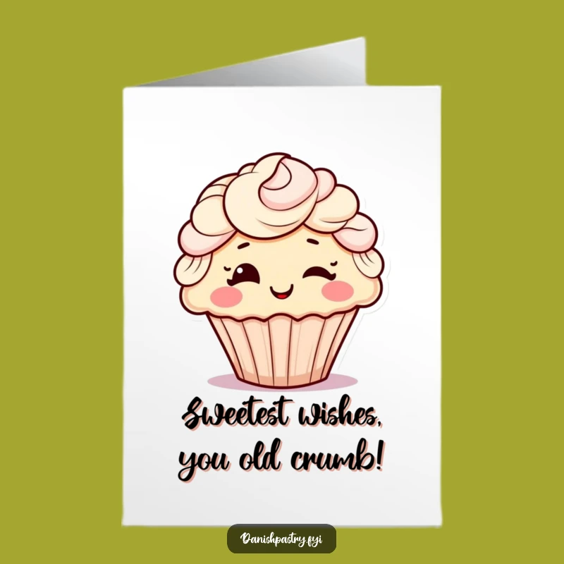 Free Printable Birthday Card: Winking Cupcake Funny Downloadable Gift for a Sweet Celebration