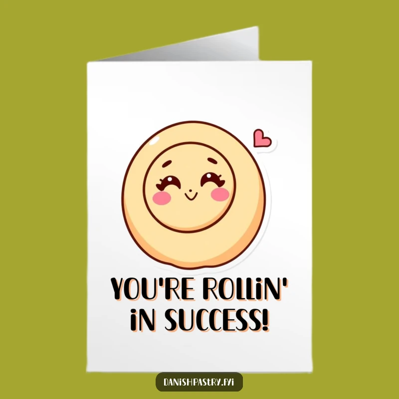 Free Printable Congrats Card: Cinnamon Roll Kisses Celebrate Your Wonderful Achievement!