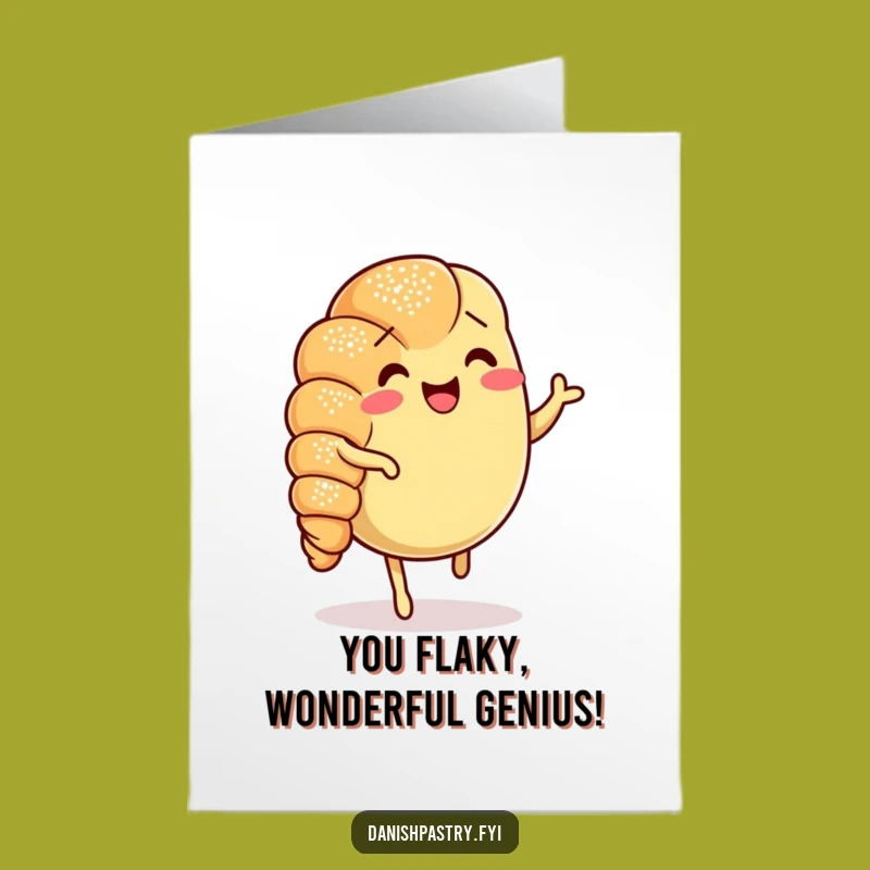 Free Printable Congrats Card: Croissant Jig Celebration Downloadable Gift