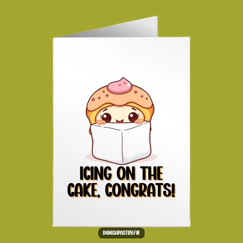 Free Printable Congrats Card: Curious Pastry, Humorous & Charming Print at Home