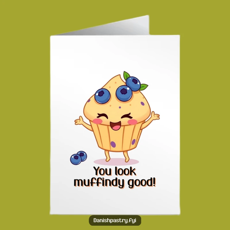 Free Printable Congrats Card: Dancing Muffin - Joyful Downloadable Cheers!