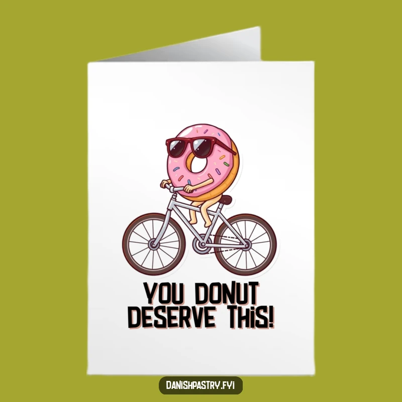Free Printable Congratulations Card: Donut Cyclist, Humorous Downloadable Greeting