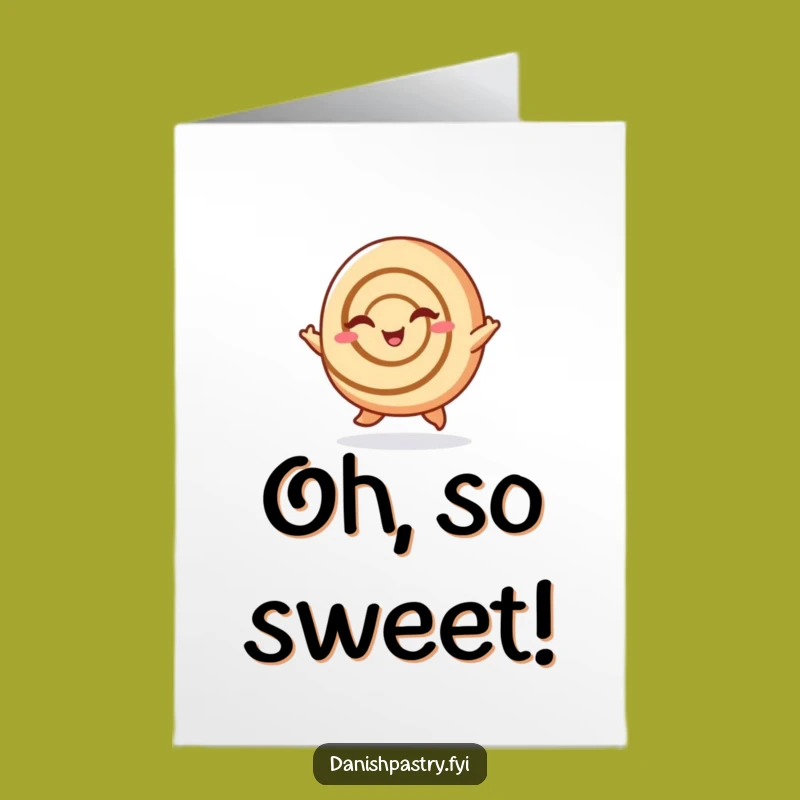 Free Printable Congrats Card: Cinnamon Roll's Victory Hop, A Sweet Downloadable Gift