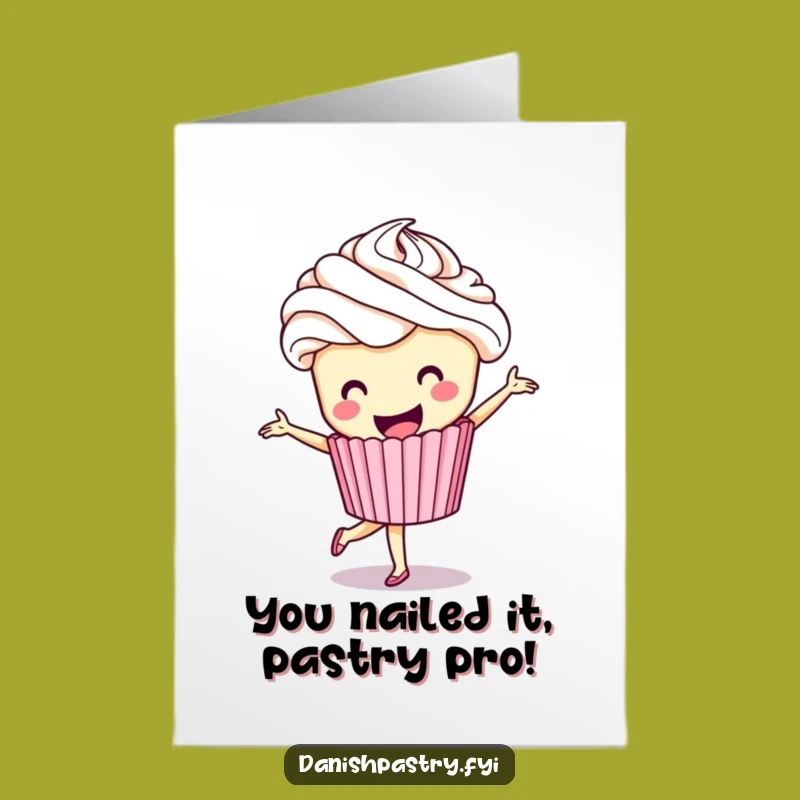 Free Printable Congrats Card: Funny Cupcake Pirouette Winner Downloadable Gift