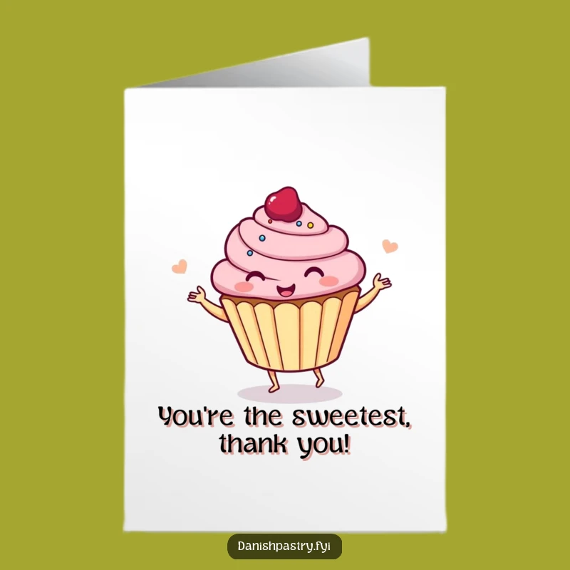 Free Printable Cupcake Thank You Card: Fun Downloadable Gift for Sweet Appreciation