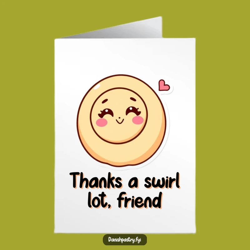 Free Printable Thank You Card: Cinnamon Roll Kisses Your Way with Gratitude!