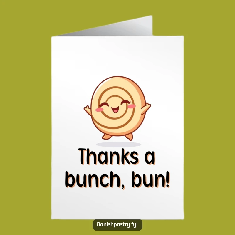 Free Printable Thank You Card: Cinnamon Roll's Sweet Thanks, A Funny Downloadable Gift