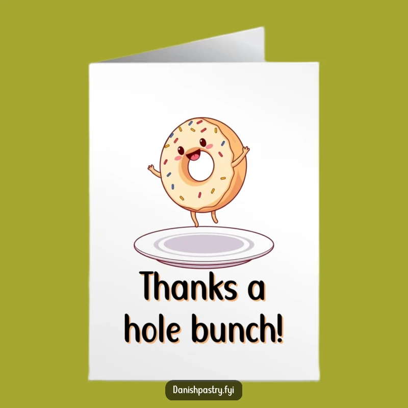 Free Printable Thank You Card: Donut Cartwheel Funny Downloadable Gift