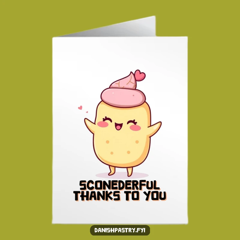 Free Printable Thank You Card: Scone Shimmy Funny Downloadable Gift