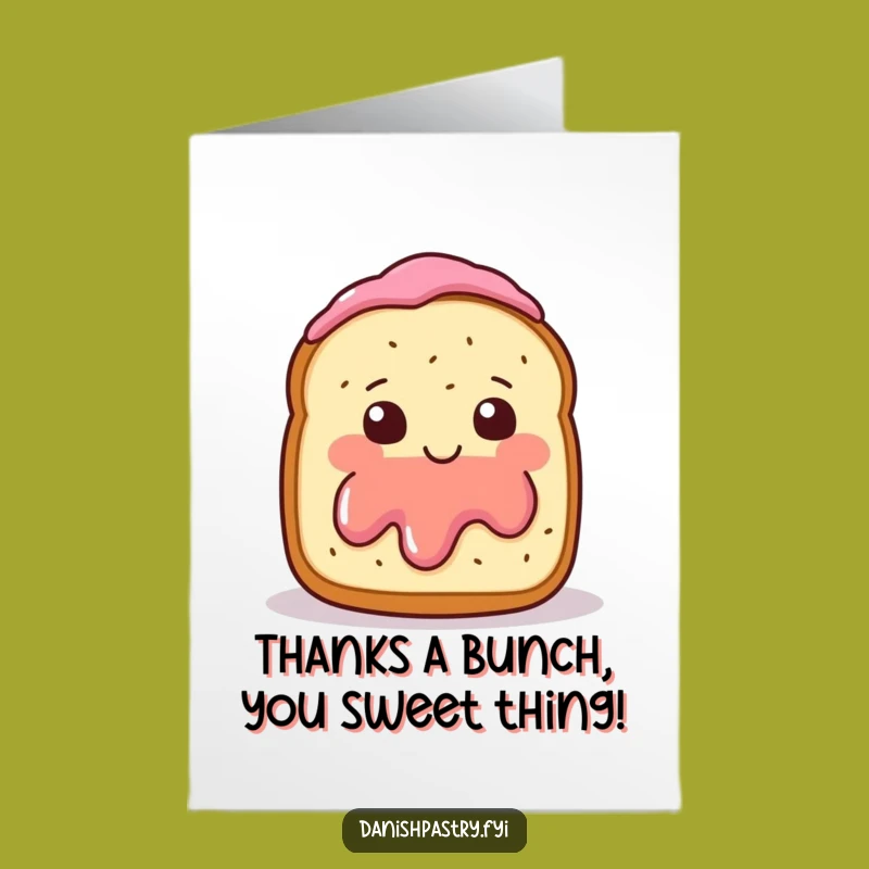 Free Printable Funny Scone Thank You Card: Shy Jam Wave Downloadable Art
