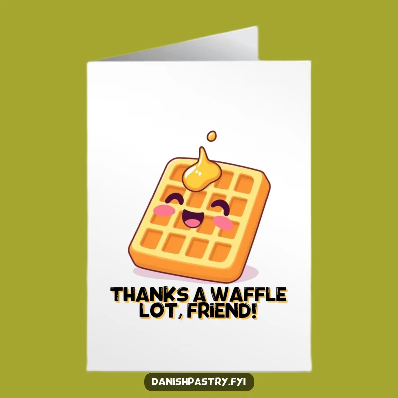 Free Printable Thank You Card: Delighted Waffle Funny Downloadable, Syrup Gratitude Gift