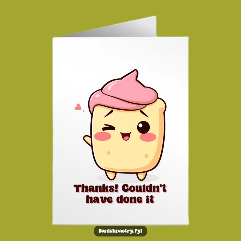 Free Printable Funny Scone Wink Thank You Card - Cheeky Downloadable!