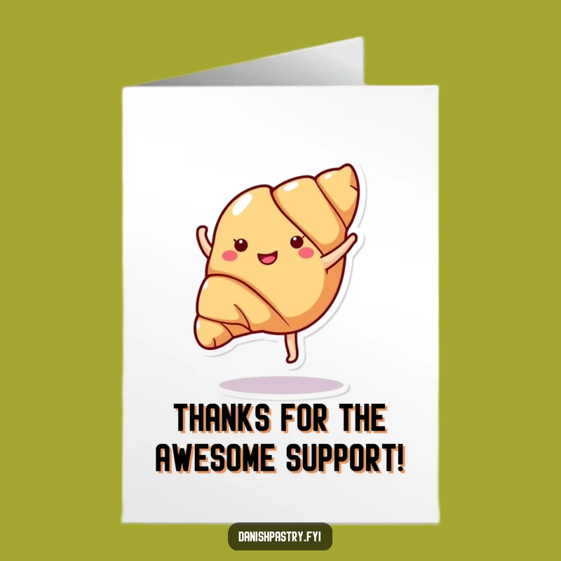 Free Printable Croissant Thank You Card: Fun Downloadable Gift for Expressing Gratitude