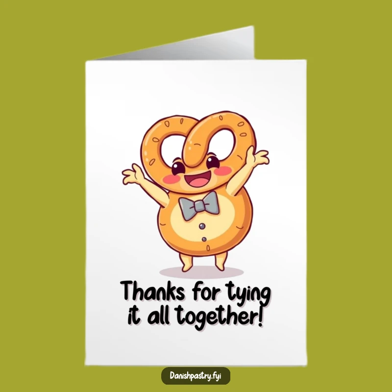 Free Printable Thank You Card: Pretzel Somersault - Funny Downloadable Gift