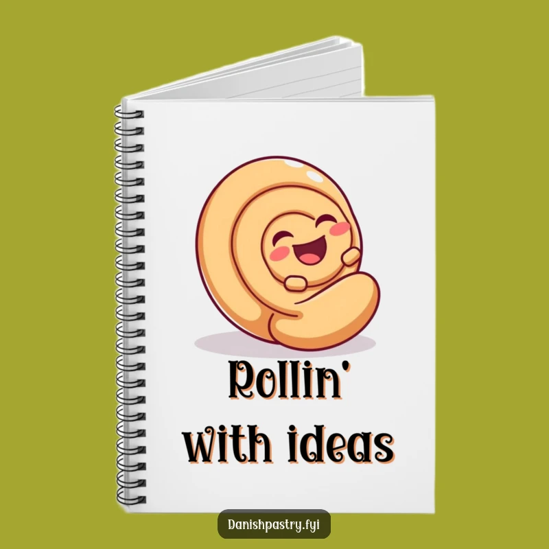 Funny Cinnamon Roll Roll Notebook: Jot Down Playful Thoughts