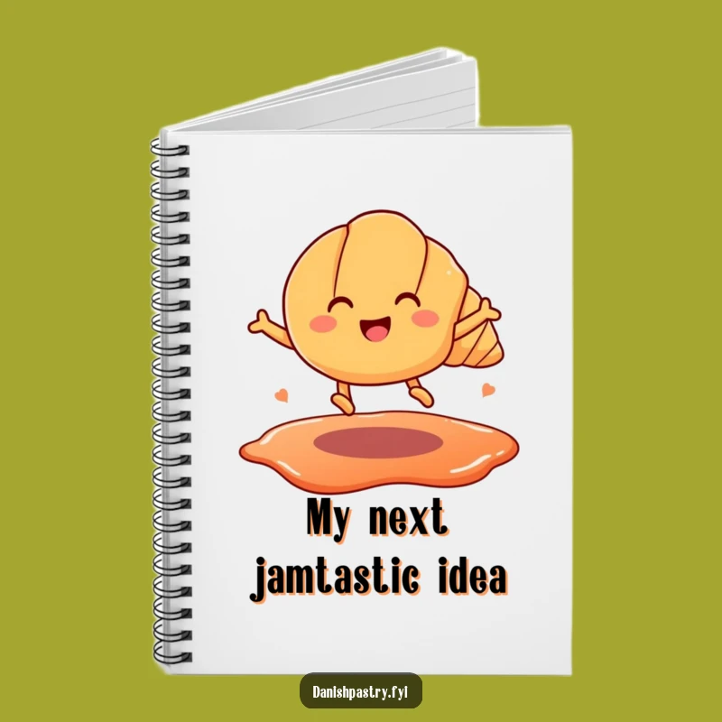 Funny Croissant Jam Leap Notebook: Jot Down Ideas with Pastry Fun, Perfect Funny Gift