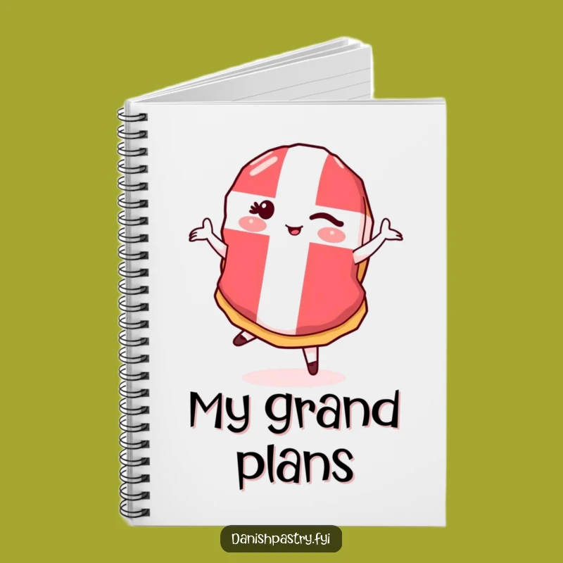 Funny Danish Flag Pastry Pirouette Notebook: Jot Down Playful Ideas
