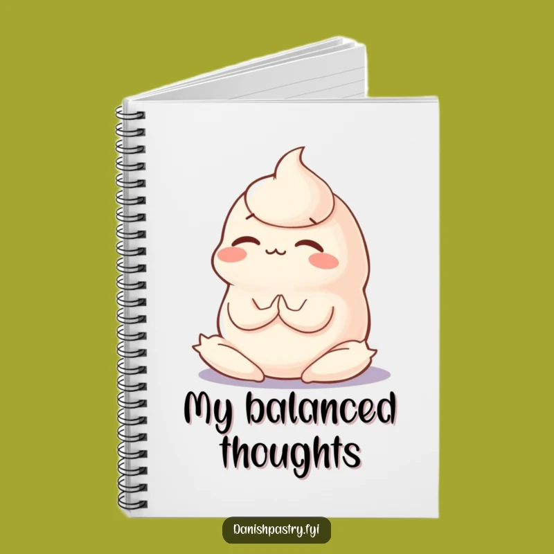 Funny Panna Cotta Yoga Notebook - Jot Down Ideas With Dessert Focus Gift