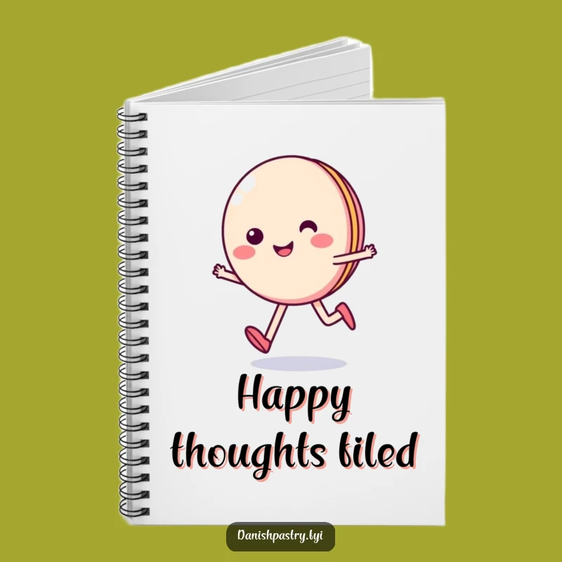 Funny Smiling Macaron Skips Notebook - Sweet Journal Gift for Ideas