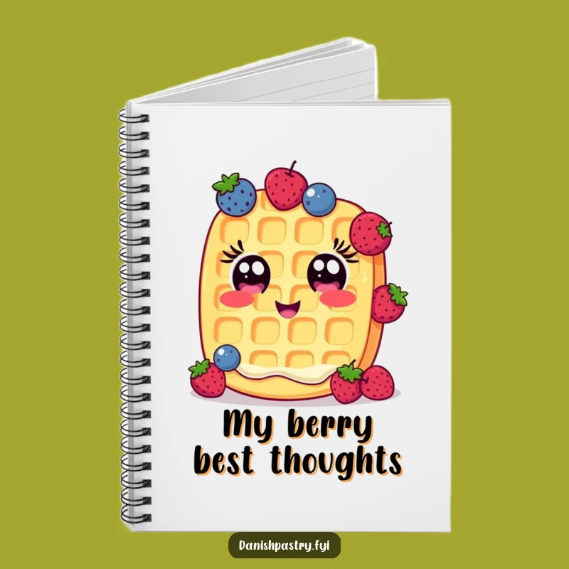 Funny Waffle Notebook: Cheerful Berry Juggler, Journal for Sweet Ideas