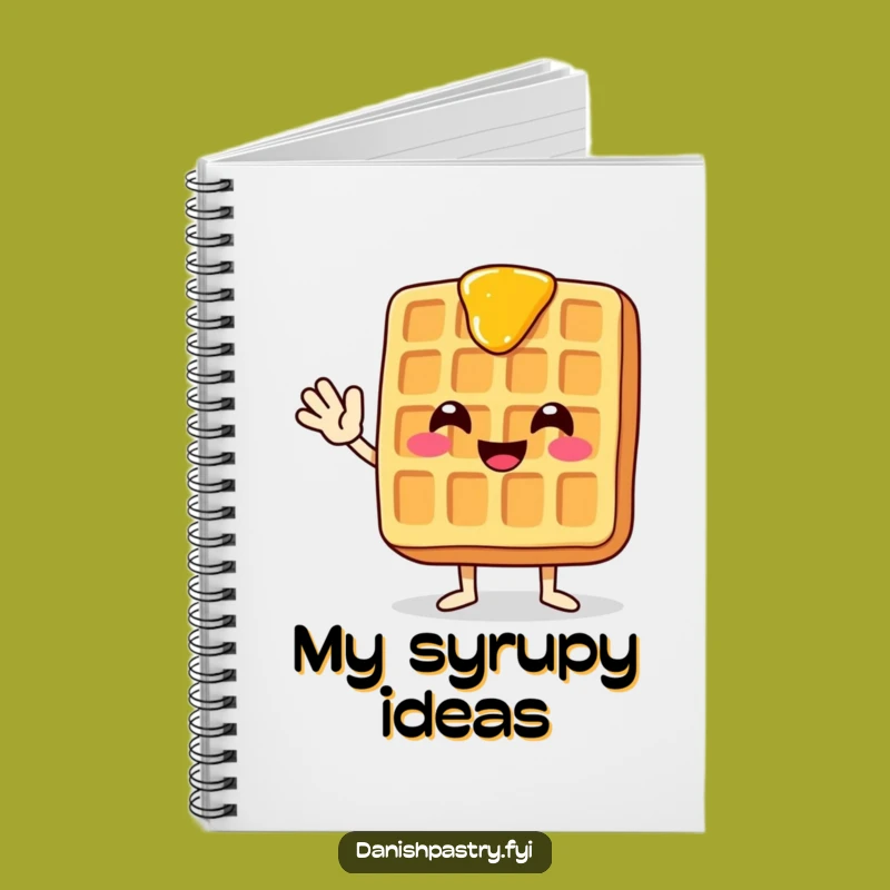 Funny Waffle Notebook - Jot Down Ideas With Syrup Dripping Fun Gift
