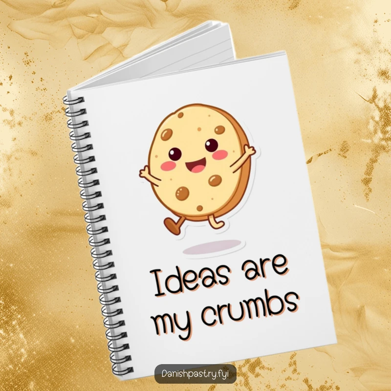 Funny Cookie Cartwheel Notebook cover with a beaming character doing a tiny cartwheel, perfect for jotting down sweet thoughts.