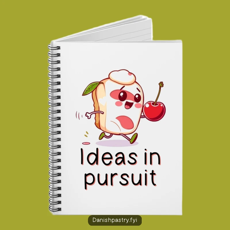 Funny Danish Pastry Notebook: Cherry Chase, Witty Notes, Great Funny Gift!