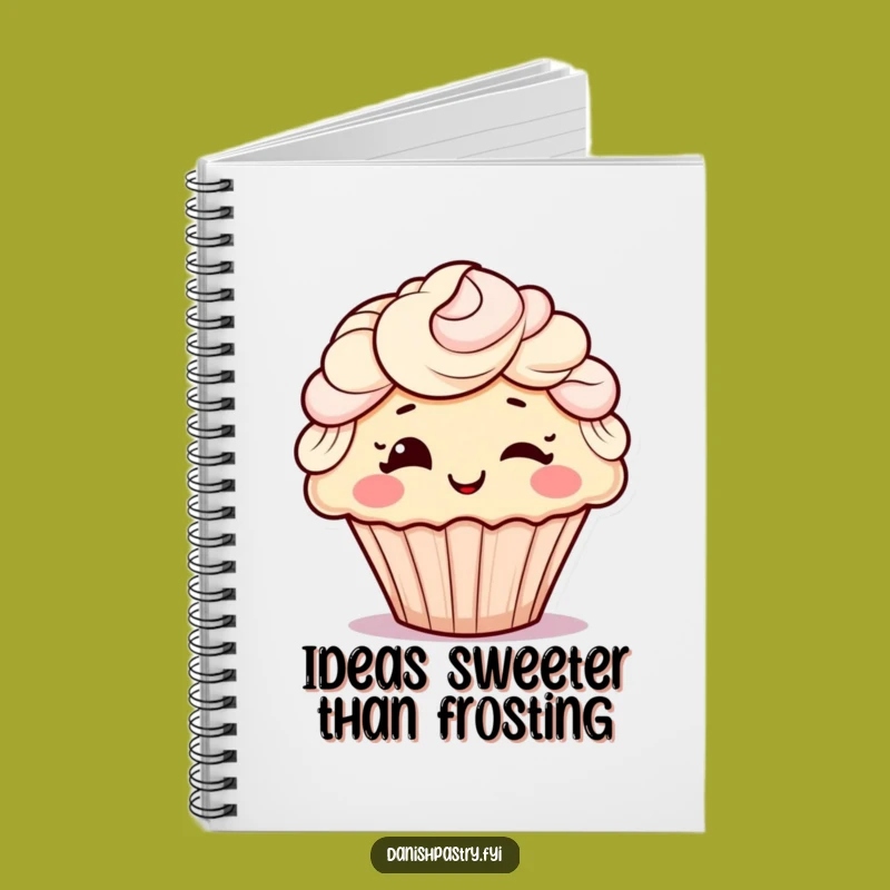 Funny Winking Cupcake Notebook: Cheerful Frosting Hair Journal, Ideal Humorous Gift