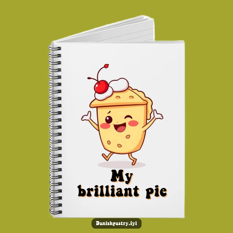Funny Pie Character Dancing Notebook - Hilarious Dessert Journal for Ideas