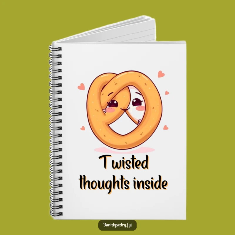 Funny Happy Pretzel Twists Notebook - Playful Snack Journal Gift for Ideas