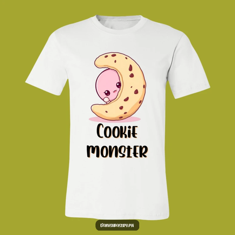 Funny Macaroon Peeking T-Shirt - Curious Dessert Tee for Sweet Explorers