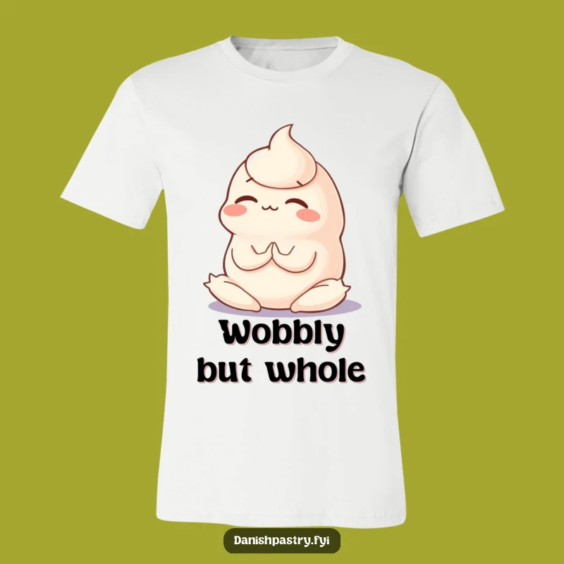 Funny Yoga Panna Cotta T-Shirt - Wobbly Dessert Pose Tee