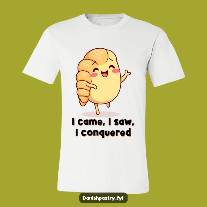 Funny Croissant Jig T-Shirt: Wearable Joyful Pastry Art, Perfect Funny Gift