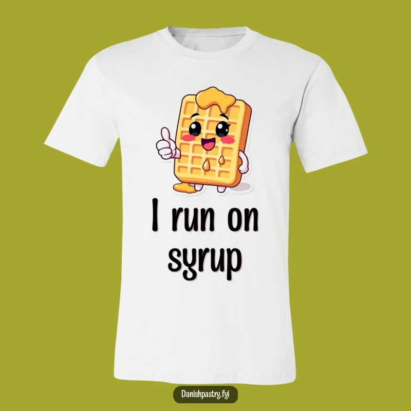 Funny Waffle Syrup Thumbs-Up T-Shirt: Wear Your Deliciously Humorous Approval