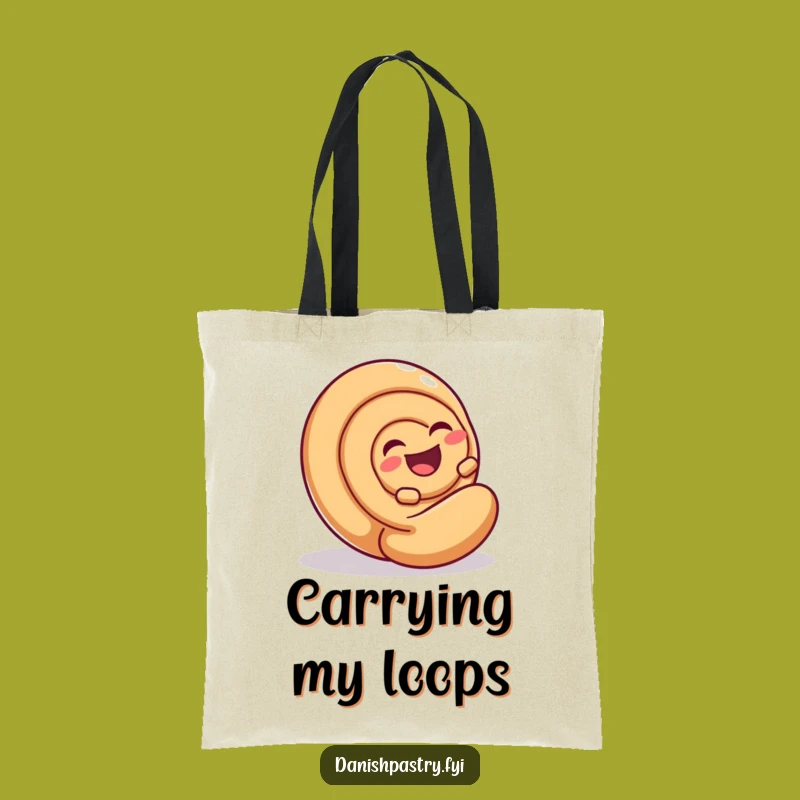 Funny Cinnamon Roll Roll Tote Bag: Carry Playful Smiles, Perfect Gift